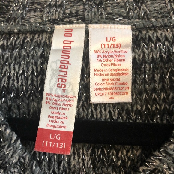 NOBO Gray Sparkly V-neck Sweater - Picture 5 of 8